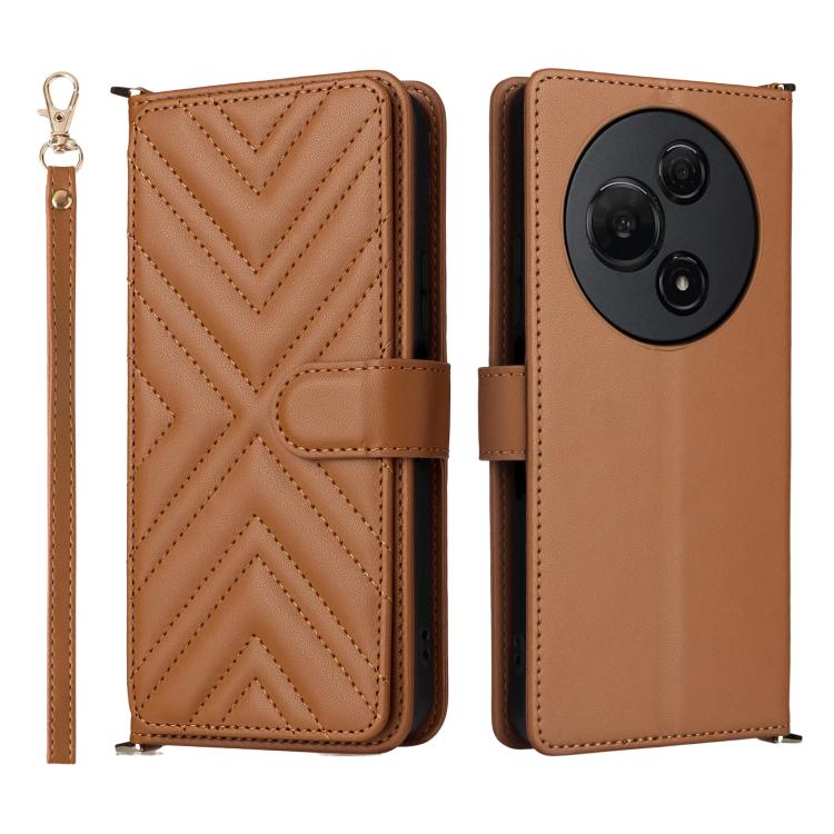 

For TCL 60 NxtPaper Multifunctional 6-Card Slots Leather Phone Case with Wrist Strap(Brown)