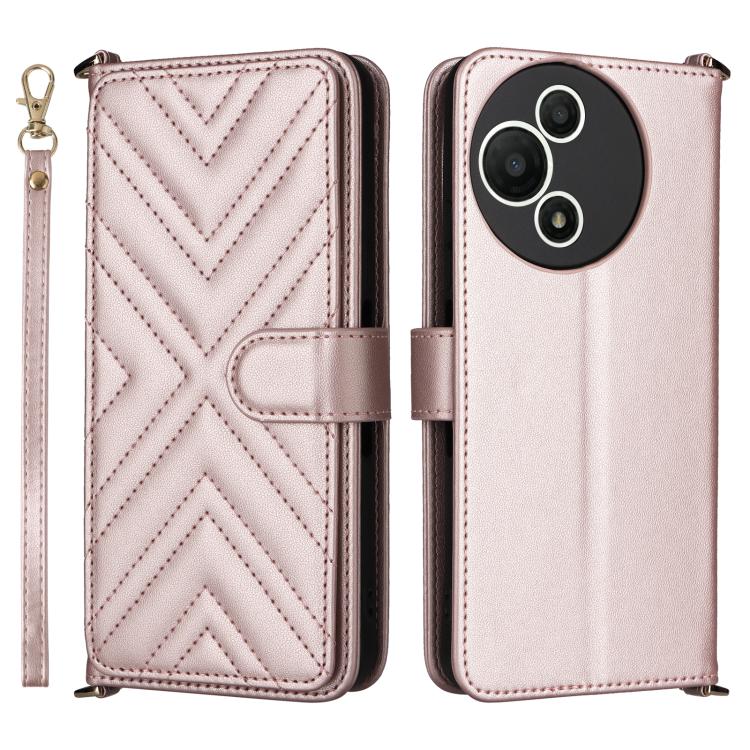 

For TCL 60 SE NxtPaper 5G Multifunctional 6-Card Slots Leather Phone Case with Wrist Strap(Pink)
