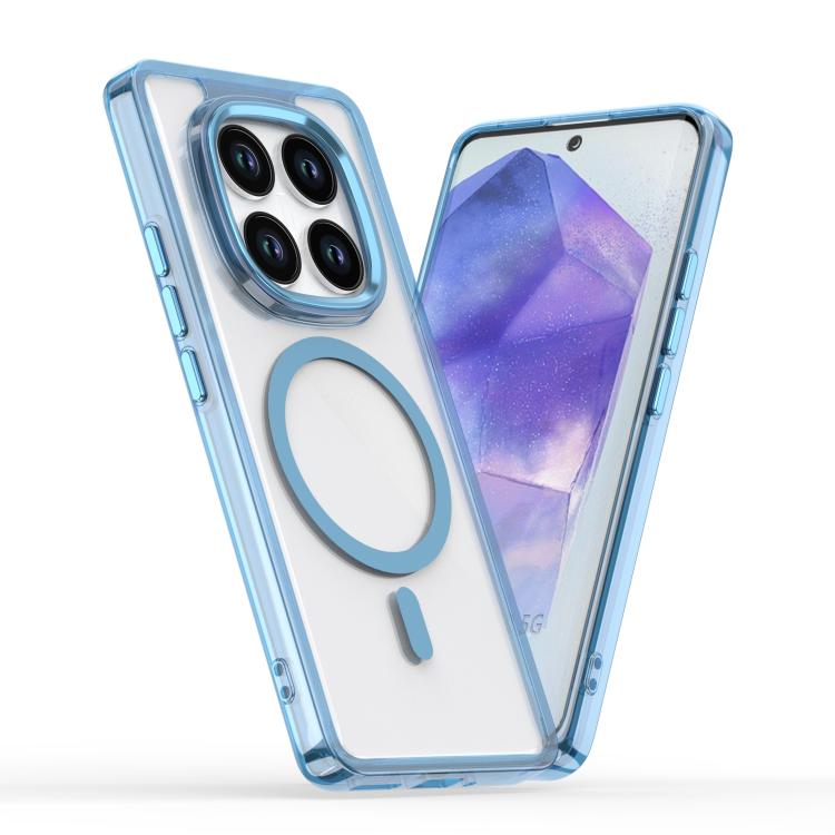 

For Redmi Note 14 Pro 5G / 4G Global MagSafe Magnetic Clear Phone Case(Blue)