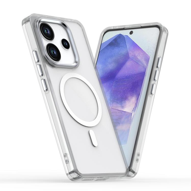 

For Redmi Note 14 4G 163.3mm MagSafe Magnetic Clear Phone Case(White)