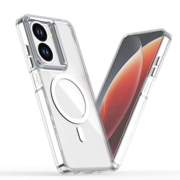 For Redmi A5 4G 171.7mm MagSafe Magnetic Clear Phone Case(White)