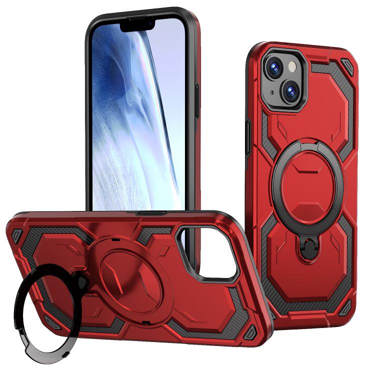 

For iPhone 14 / 13 Cooling MagSafe Holder Phone Case(Red)
