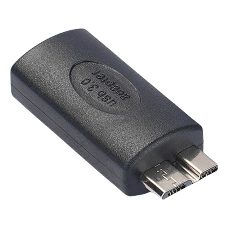 

USB3.0 Mobile Hard Drive Computer Adapter, Model:Type-C Female to Micro USB Male(Black)