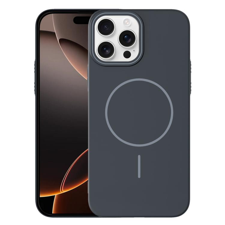 

For iPhone 16 Pro Max Thin Circle PC Injection MagSafe Phone Case(Carbon Grey)