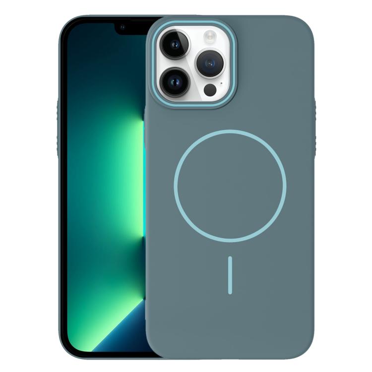 

For iPhone 13 Pro Max Thin Circle PC Injection MagSafe Phone Case(Ocean Blue)