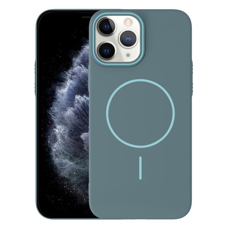

For iPhone 11 Pro Max Thin Circle PC Injection MagSafe Phone Case(Ocean Blue)