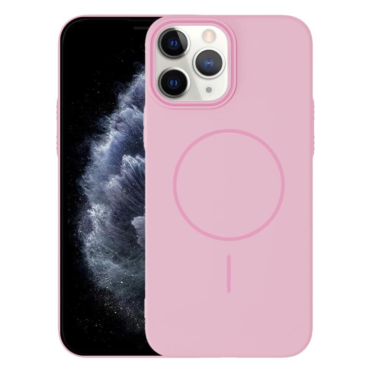 

For iPhone 11 Pro Thin Circle PC Injection MagSafe Phone Case(Cherry Pink)