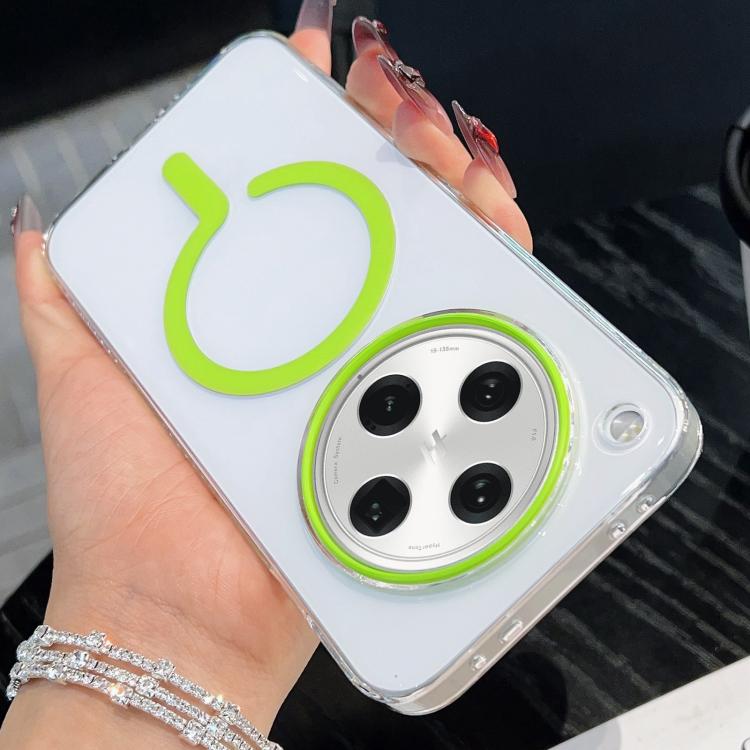 

For OPPO Find X8 Pro High Transparency PC MagSafe Phone Case(Grass Green)