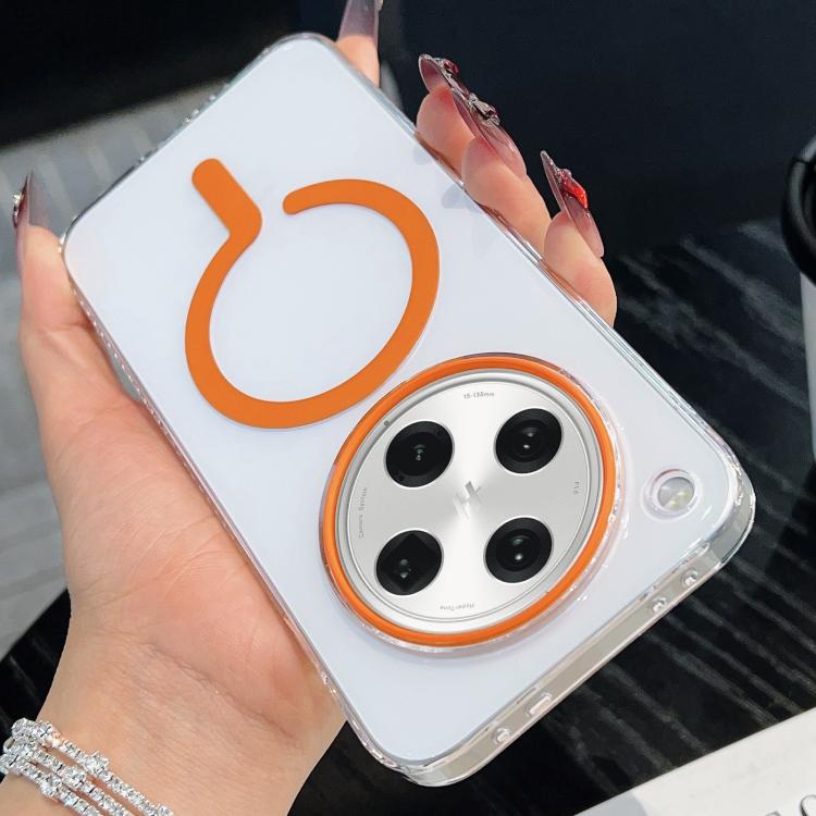 

For OPPO Find X8 Pro High Transparency PC MagSafe Phone Case(Orange)