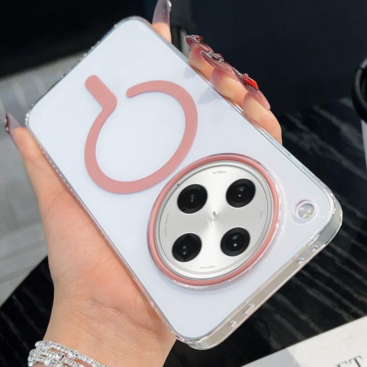 

For OPPO Find X8 Pro High Transparency PC MagSafe Phone Case(Pink)