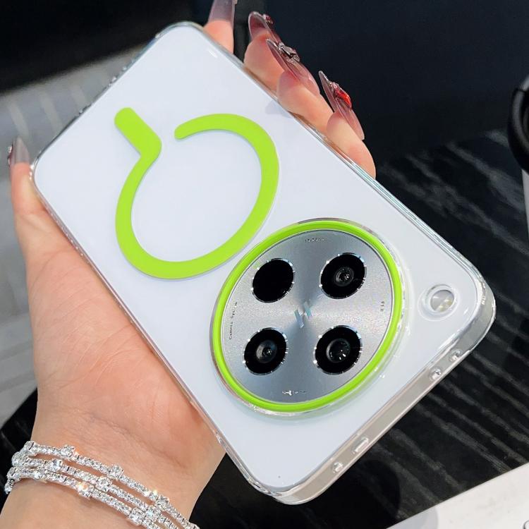 

For OPPO Find X8 High Transparency PC MagSafe Phone Case(Grass Green)