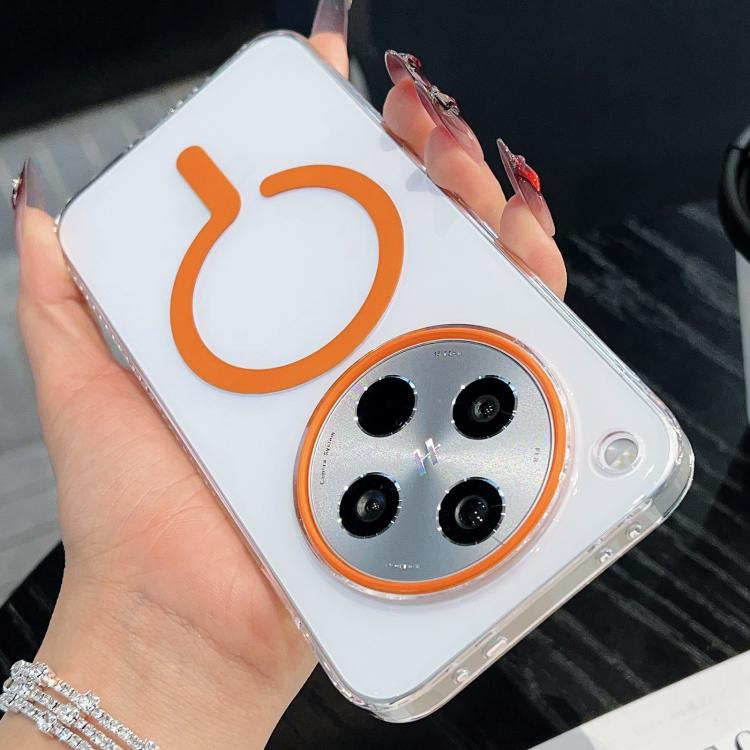 

For OPPO Find X8 High Transparency PC MagSafe Phone Case(Orange)