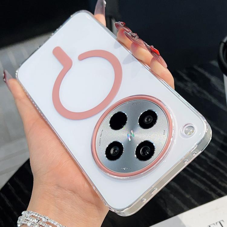 

For OPPO Find X8 High Transparency PC MagSafe Phone Case(Pink)