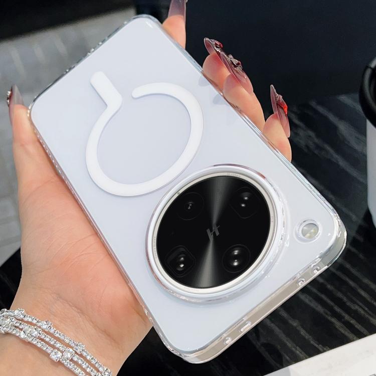 

For OPPO Find X8 Ultra High Transparency PC MagSafe Phone Case(White)