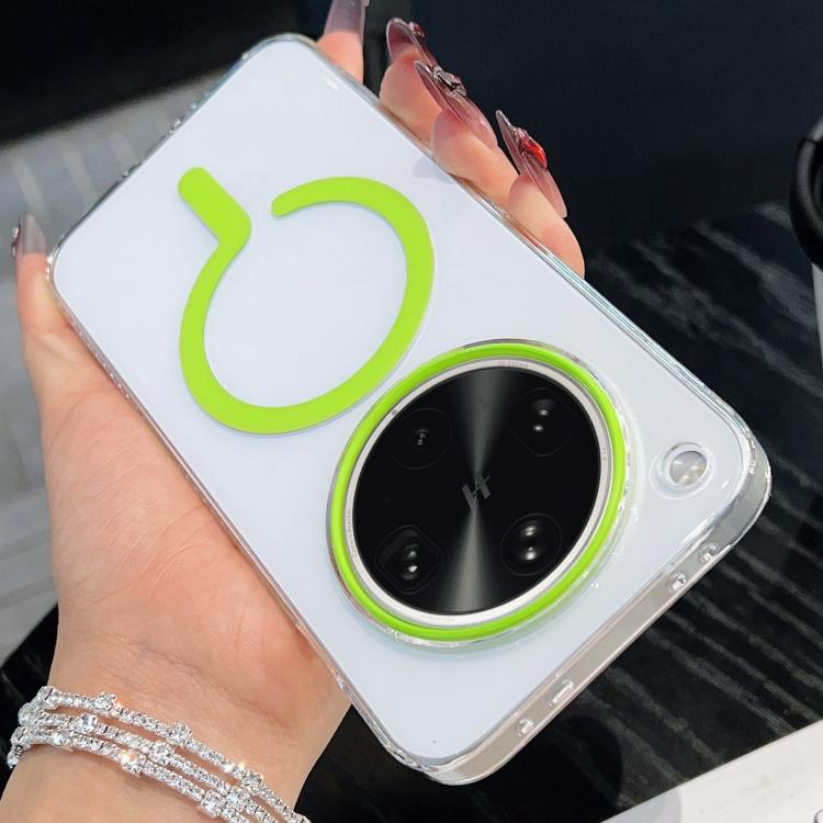 

For OPPO Find X8 Ultra High Transparency PC MagSafe Phone Case(Grass Green)