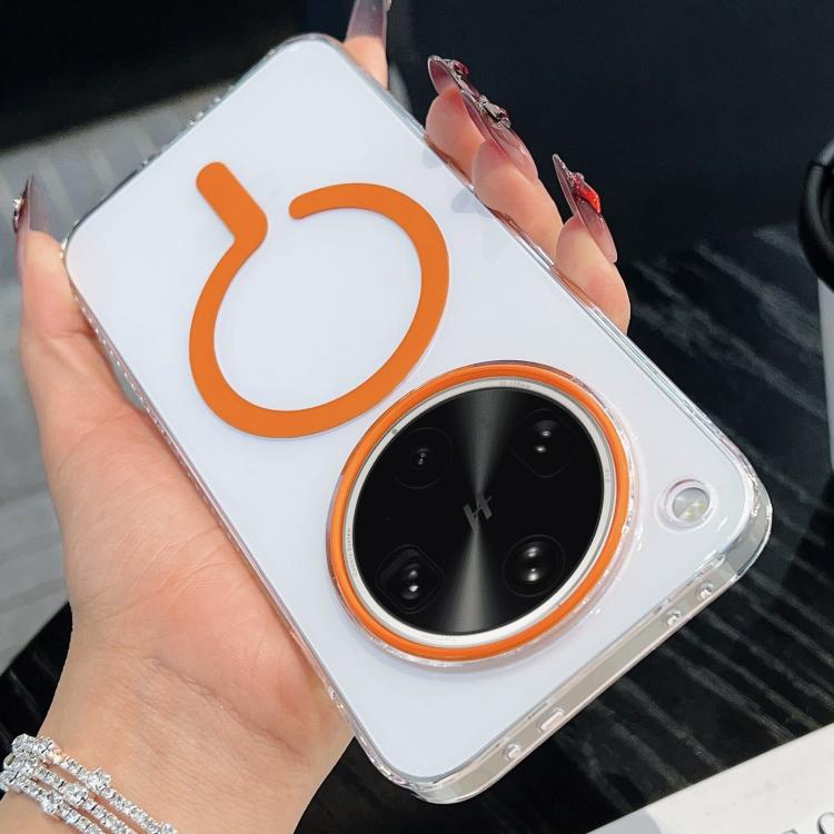 

For OPPO Find X8 Ultra High Transparency PC MagSafe Phone Case(Orange)