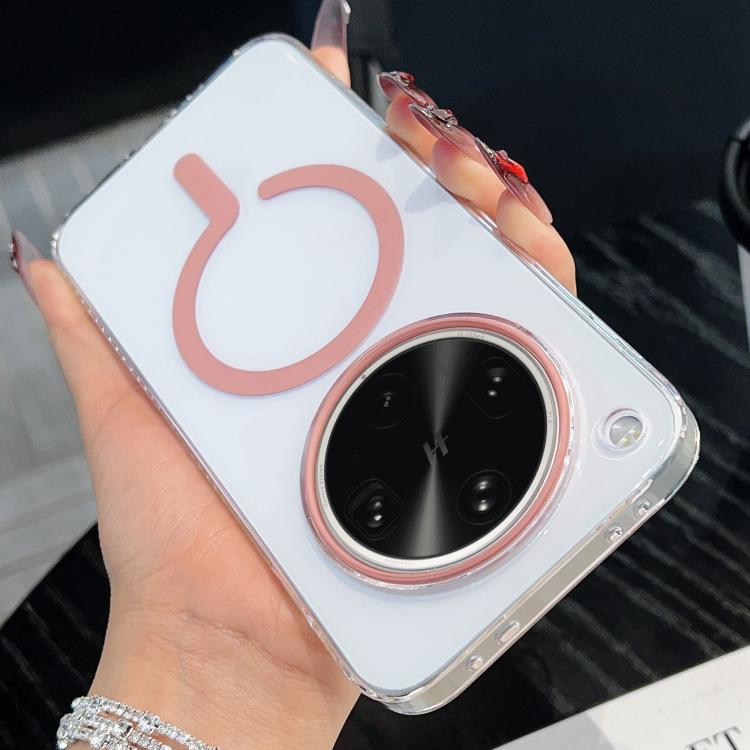 

For OPPO Find X8 Ultra High Transparency PC MagSafe Phone Case(Pink)