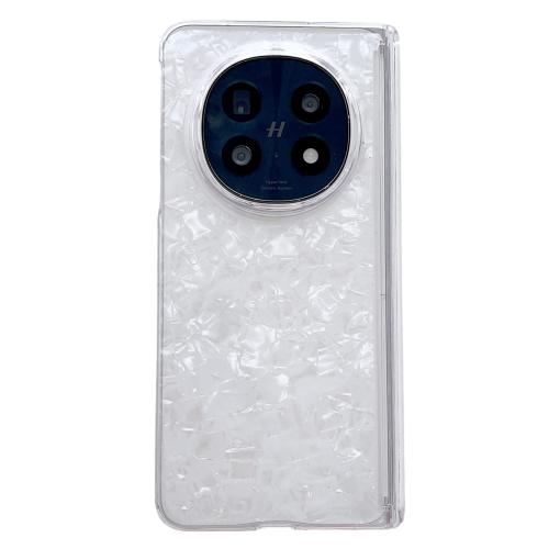 

For OPPO Find N5 Magnetic Axis Pearlescent Shell Texture Phone Case(White)