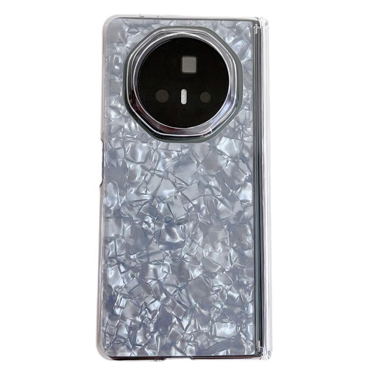 

For Honor Magic V3 Magnetic Axis Pearlescent Shell Texture Phone Case(White)