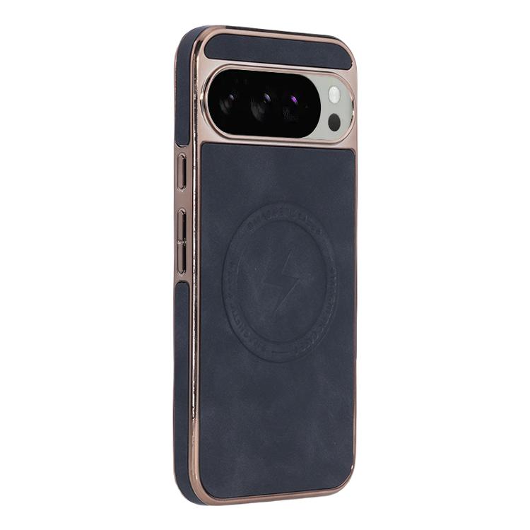 

For Google Pixel 10 Pro XL Electroplated PC Sheepskin Invisible Magnetic MagSafe Phone Case(Black)
