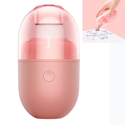 Baseus C2 Aspirapolvere a capsule da tavolo Aspirapolvere portatile Mini  portatile senza fili per uso domestico Potente aspirapolvere (rosa)