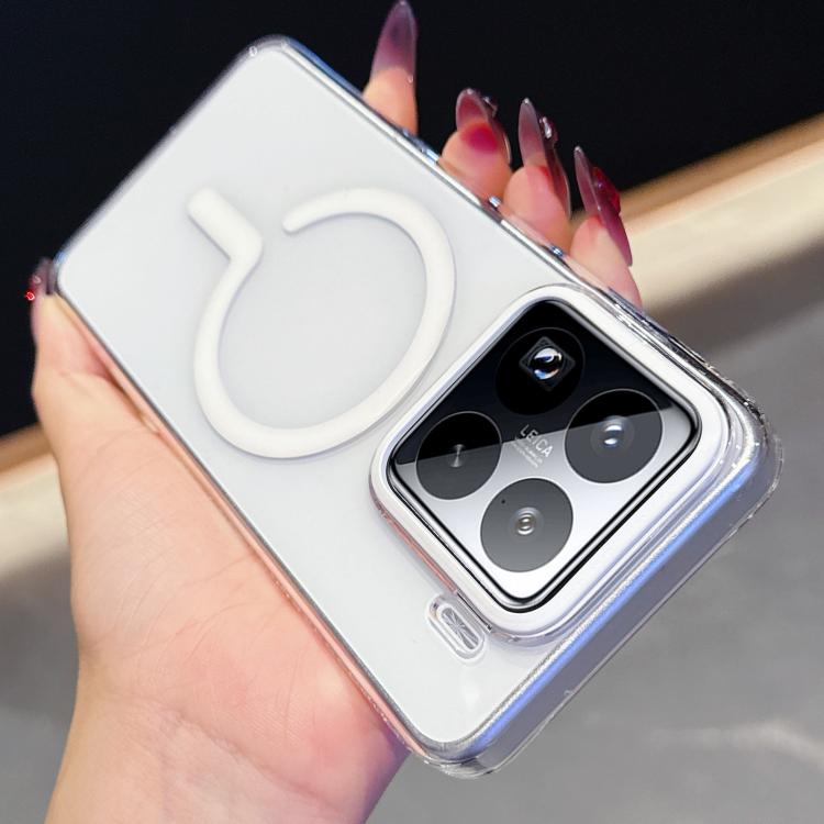

For Xiaomi 15 Pro High Transparency PC MagSafe Phone Case(White)