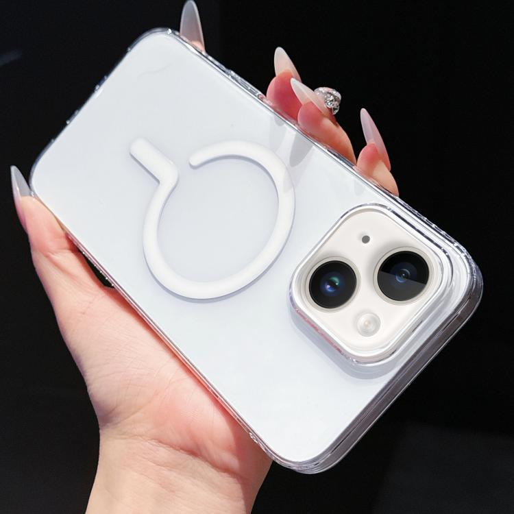 

For iPhone 14 / 13 High Transparency PC MagSafe Phone Case(White)