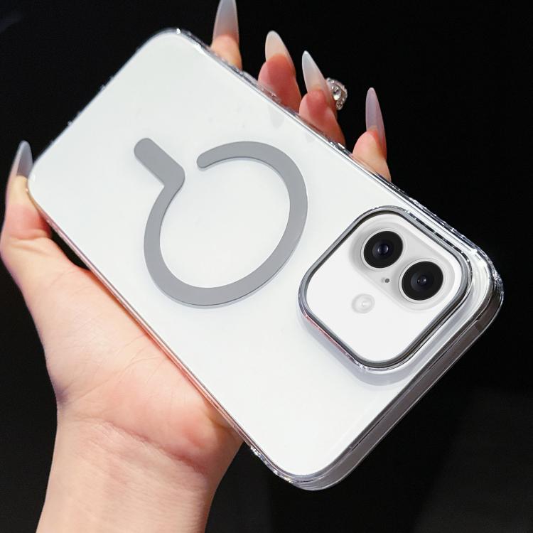

For iPhone 16 High Transparency PC MagSafe Phone Case(Grey)