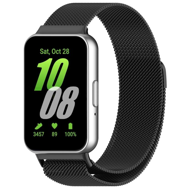 

For Samsung Galaxy Fit 3 xDfind Milan Magnetic Stainless Steel Watch Band(Black)