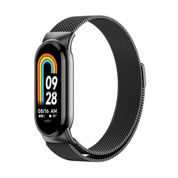 

For Xiaomi Smart Band 10/10 NFC/9/9 NFC/8/8 NFC xDfind Milan Magnetic Stainless Steel Watch Band(Black)