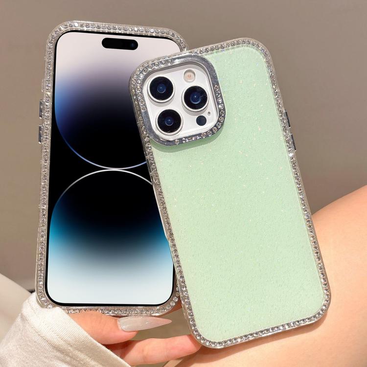

For iPhone 14 Pro Colorful Glitter TPU Hybrid IMD Full Coverage Phone Case(Green)