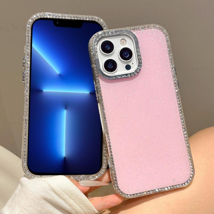 

For iPhone 13 Pro Colorful Glitter TPU Hybrid IMD Full Coverage Phone Case(Pink)