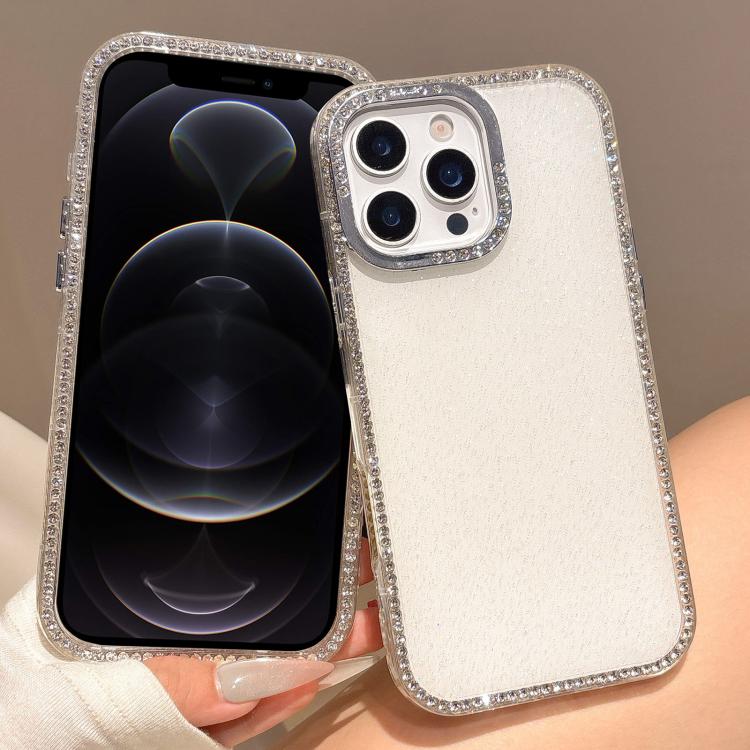 

For iPhone 12 Pro Colorful Glitter TPU Hybrid IMD Full Coverage Phone Case(White)