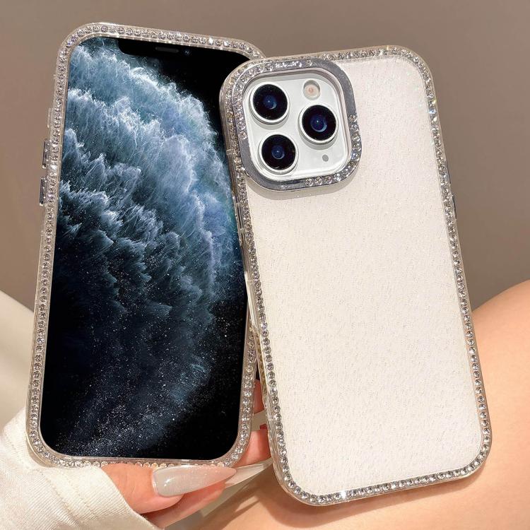 

For iPhone 11 Pro Max Colorful Glitter TPU Hybrid IMD Full Coverage Phone Case(White)