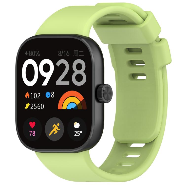 

For Xiaomi Smart Band 9 Pro / 8 Pro xDfind Solid Color Silicone Sports Watch Band(Lime Green)