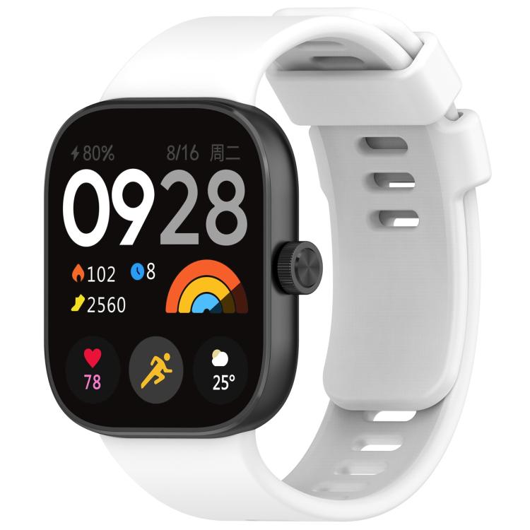 

For Redmi Watch 5 / Watch 4 xDfind Solid Color Silicone Sports Watch Band(White)
