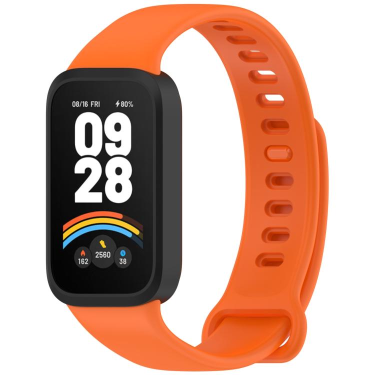

For Redmi Band 2 / Xiaomi Smart Band 8 Active xDfind Soft Silicone Integrated Watch Band(Orange Black)