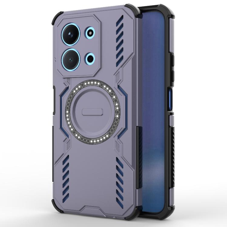 

For Redmi 15C 5G / 4G EU 173mm Butterfly Armor MagSafe Magnetic Ring Shockproof Phone Case(Purple)