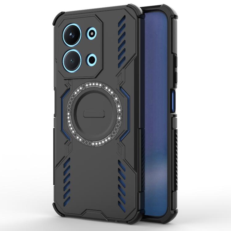 

For Redmi 15C 5G / 4G EU 173mm Butterfly Armor MagSafe Magnetic Ring Shockproof Phone Case(Black)