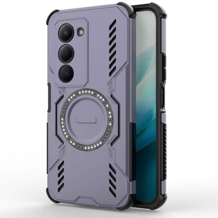 

For Redmi 15 5G / 4G EU 171mm Butterfly Armor MagSafe Magnetic Ring Shockproof Phone Case(Purple)