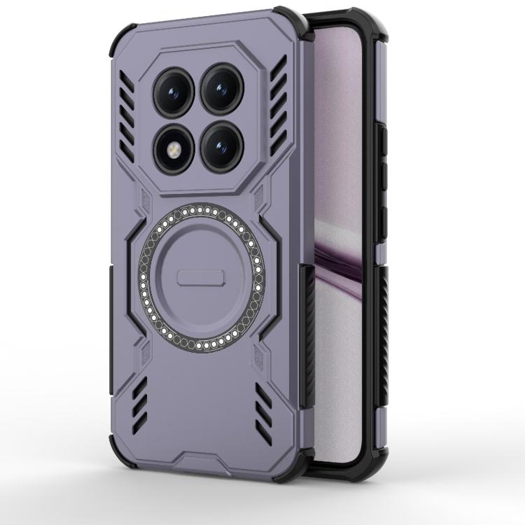 

For Redmi Note 15 5G Global 164mm Butterfly Armor MagSafe Magnetic Ring Shockproof Phone Case(Purple)