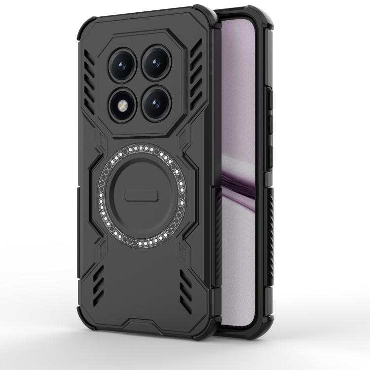 

For Redmi Note 15 5G Global 164mm Butterfly Armor MagSafe Magnetic Ring Shockproof Phone Case(Black)