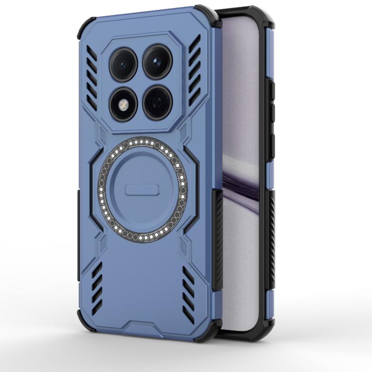 

For Redmi Note 15 Pro 5G Global 163.6mm Butterfly Armor MagSafe Magnetic Ring Shockproof Phone Case(Blue)