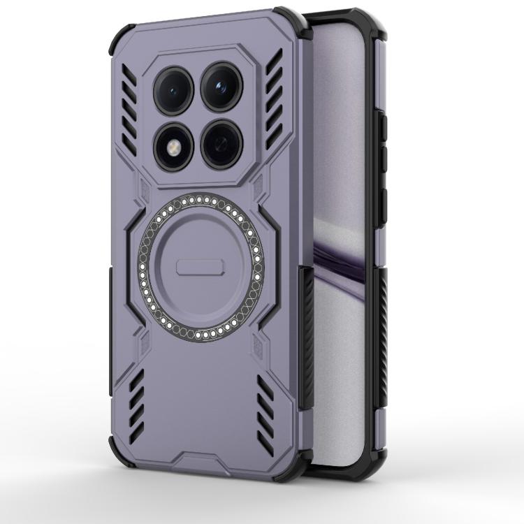 

For Redmi Note 15 Pro 5G Global 163.6mm Butterfly Armor MagSafe Magnetic Ring Shockproof Phone Case(Purple)