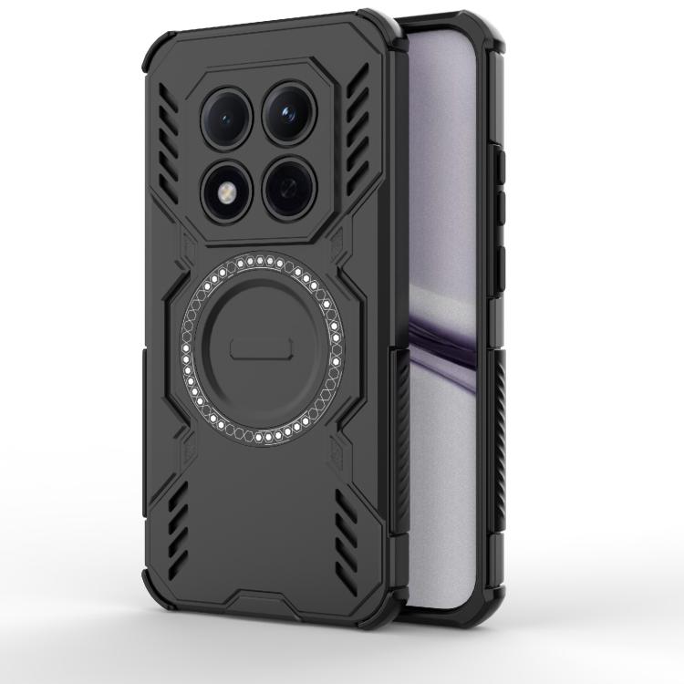 

For Redmi Note 15 Pro 5G Global 163.6mm Butterfly Armor MagSafe Magnetic Ring Shockproof Phone Case(Black)