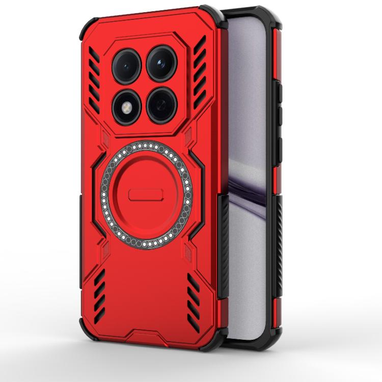 

For Redmi Note 15 Pro 5G Global 163.6mm Butterfly Armor MagSafe Magnetic Ring Shockproof Phone Case(Red)