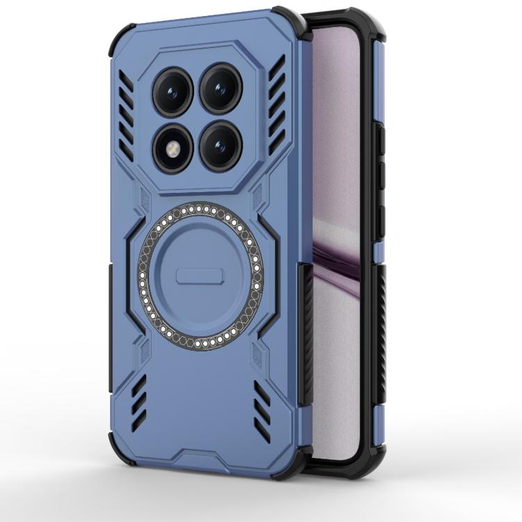 

For Redmi Note 15 Pro+ 5G Global 163.3mm Butterfly Armor MagSafe Magnetic Ring Shockproof Phone Case(Blue)