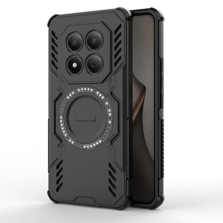 

For Redmi Note 15 Pro 4G Global 163.2mm Butterfly Armor MagSafe Magnetic Ring Shockproof Phone Case(Black)