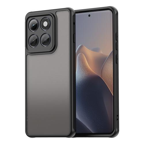 

For Motorola Edge 5G 2025 Fan Dun Series TPU Hybrid PC Frosted Phone Case(Black)