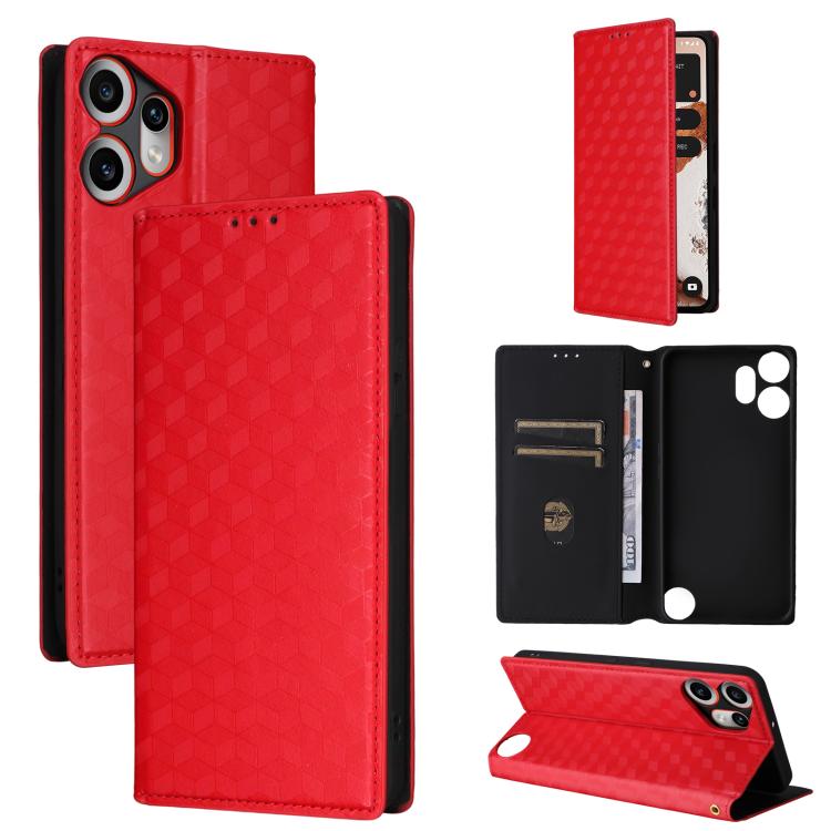 For Nothing CMF Phone Pro Cubic Grid Texture Flip Leather Phone